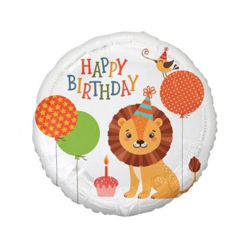 Foil Balloon ''Happy Birthday'' Lion 45cm