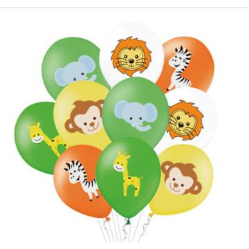 Balloons Jungle Animals Set 10pcs 30cm