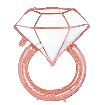 Foil balloon rose gold ring 80 x 67cm.