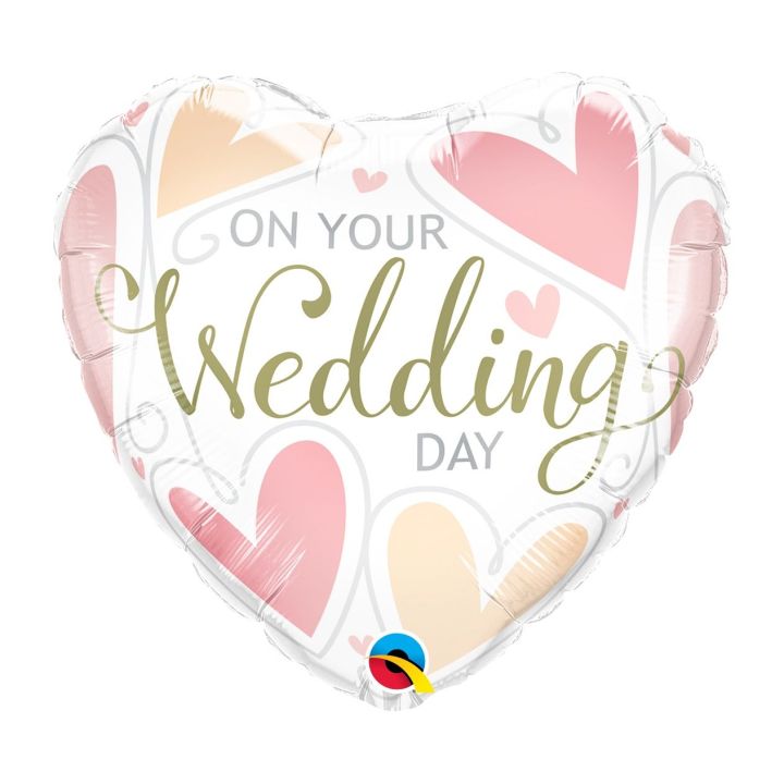 Foil balloon ''On your wedding day'' 46cm