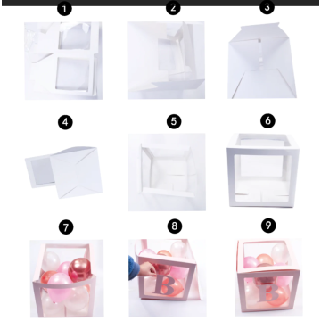 Blue boxes ''Baby'' for balloons 4pcs.