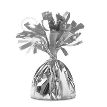 Silver balloon weight.