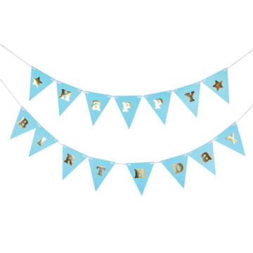 Birthday Banner Light Blue for Boy 300cm. Birthday Banner Light Blue for Boy 300cm.