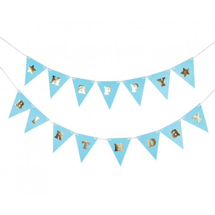 Birthday Banner Light Blue for Boy 300cm.
