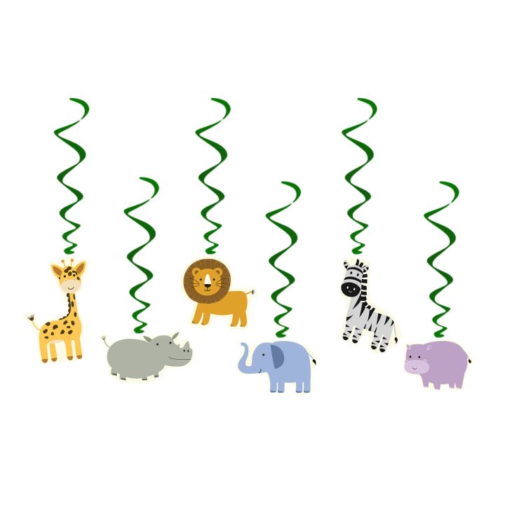 Hanging Decoration ''Safari' 6pcs.
