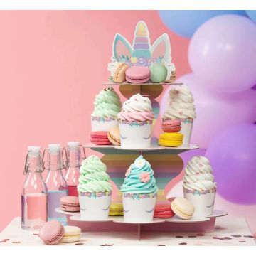 Cupcake stand unicorn 41x34cm.