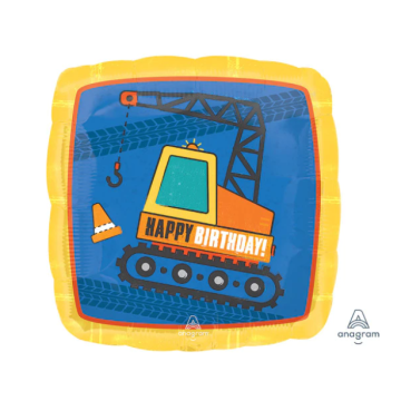 Foil Balloon Construction ''Happy Birthday'' 43cm