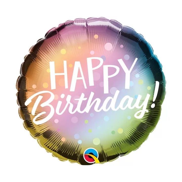 Μπαλονι Φοιλ ''Happy Birthday'' ομπρε μεταλλικο 46εκ.
