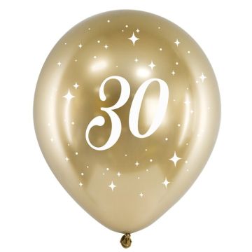 Latex balloons number 30, 6pcs