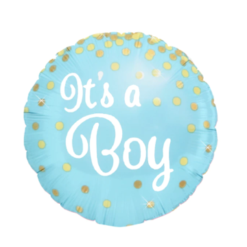 Foil Balloon It's a Boy Dots 45cm