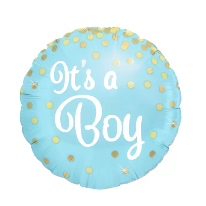 Foil Balloon It's a Boy Dots 45cm