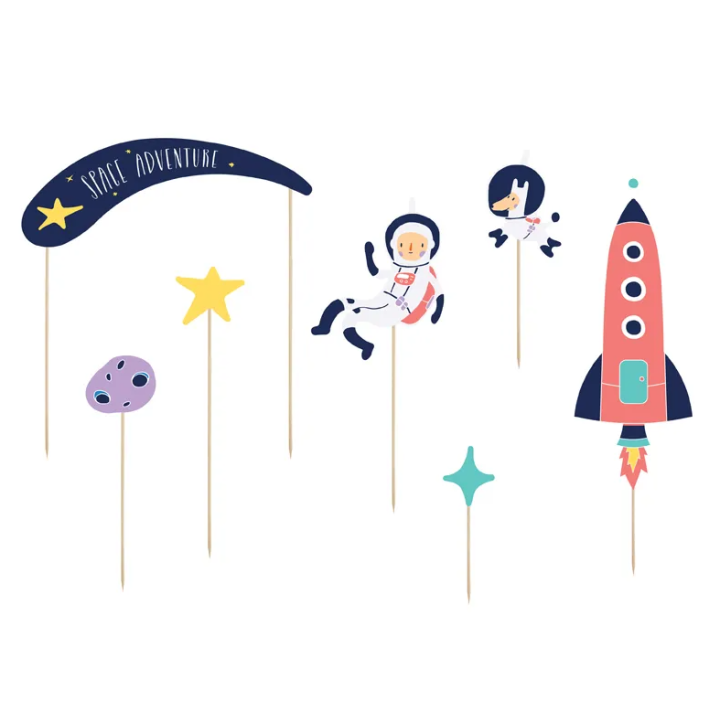 Cake Topper Space 7pcs.