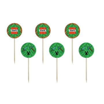 Cake Topper Minecraft 6pcs. Cake Topper Minecraft 6pcs.