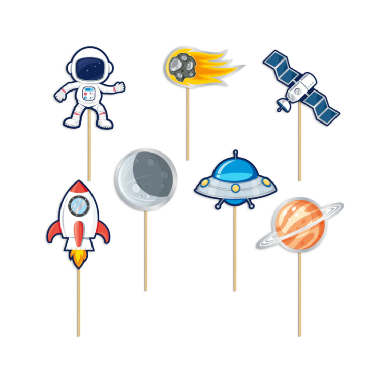 Cake Topper ''Space'' 7pcs.