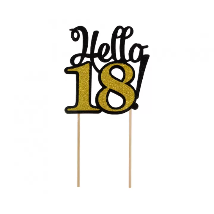 Topper Τουρτας ''Hello 18''.