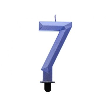 Blue Birthday Candle Number ''7'.