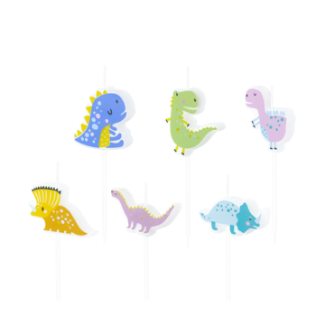 Candles set Dinosaur 6pcs.