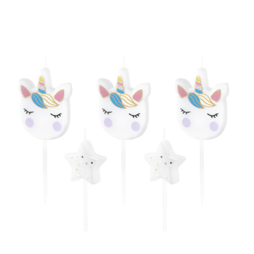 Candles set Unicorn 5pcs.