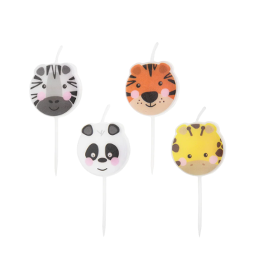 Candles set Jungle Animals 4pcs.