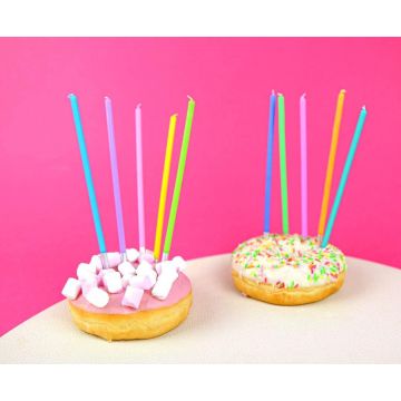 Birthday Candles Pastel Colours 10pcs