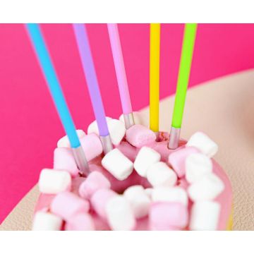 Birthday Candles Pastel Colours 10pcs