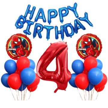 Spiderman Balloon Set Number 4 (36 pcs)