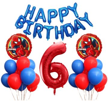 Spiderman Balloon Set Number 6 (36 pcs)