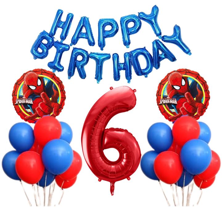 Spiderman Balloon Set Number 6 (36 pcs)