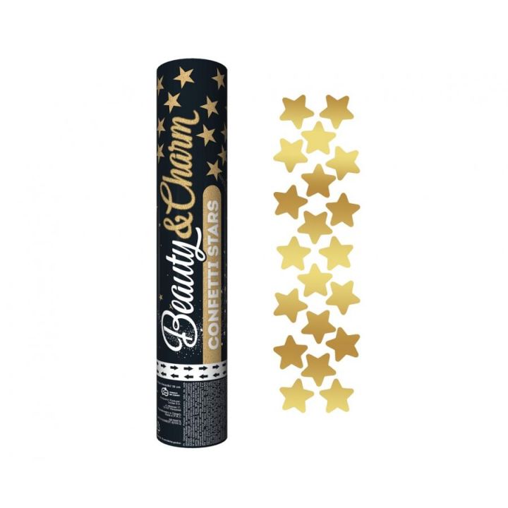 Confetti Tube Stars  Gold