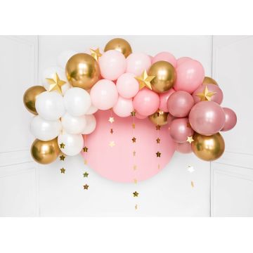 Balloon Garlan DIY, 2 Meters, Pink, Gold, White Balloon Garlan DIY, 2 Meters, Pink, Gold, White