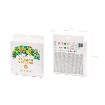 Balloon Garlan DIY, 2 Meters, Green, Orange