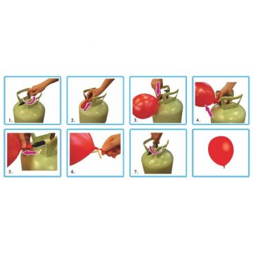Helium cylinder disposable for 30 balloons
