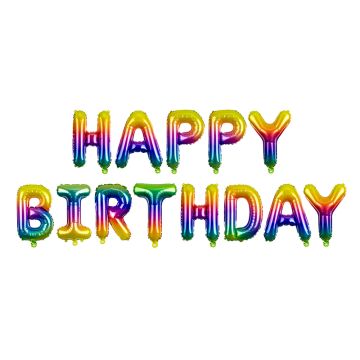 Happy Birthday Phrase Multicolor Set 13pcs. 40cm. Happy Birthday Phrase Multicolor Set 13pcs. 40cm.