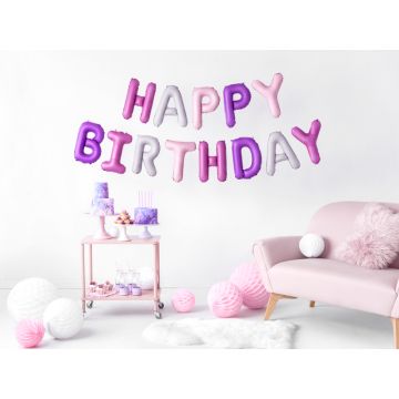 Happy Birthday Phrase Pastel colours Set 13pcs. 40cm. Happy Birthday Phrase Pastel colours Set 13pcs. 40cm.