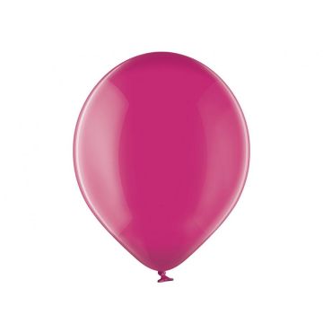 Crystal Clear Fuchsia Latex Balloons 10pcs, 30cm.