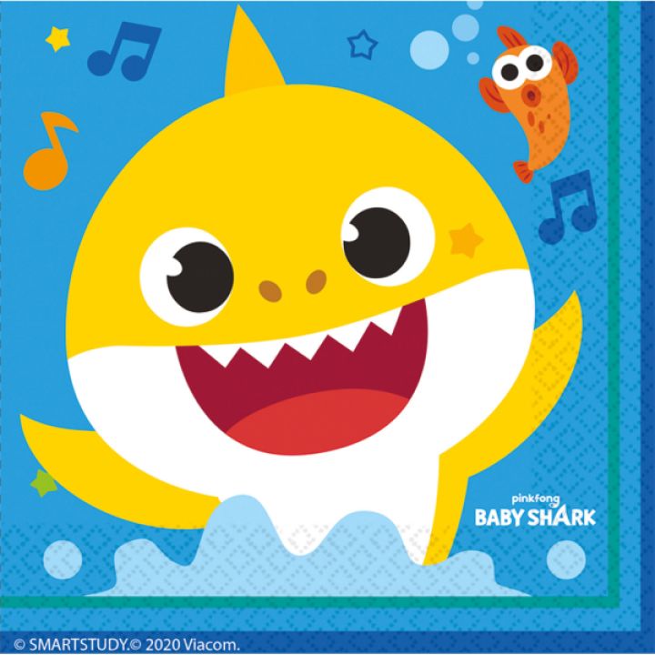 Napkins Baby Shark 16pcs. 33x33cm.
