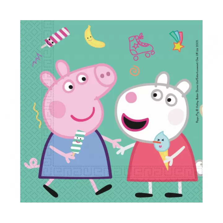 Χαρτοπετσετες Παρτι Peppa Pig 20τμχ. 33x33εκ.