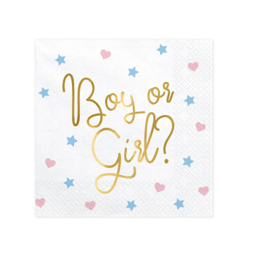 Napkins Boy or Girl 20pcs. 33x33cm.