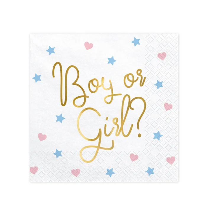 Napkins Boy or Girl 20pcs. 33x33cm.
