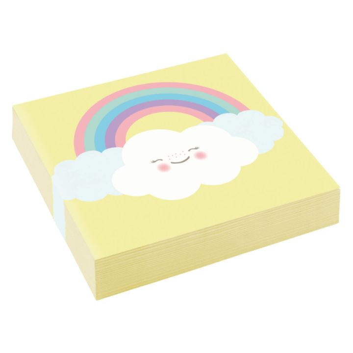  Napkins Rainbow  25x25cm.