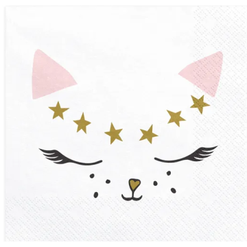 Napkins Kitty 33x33cm.