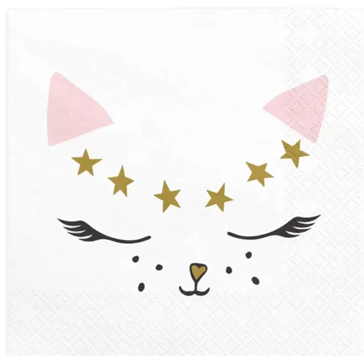 Napkins Kitty 33x33cm.