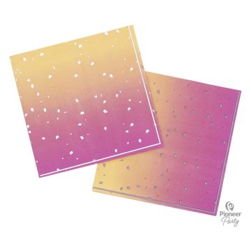 Napkins Rose Gold Ombre 16pcs.33x33cm.