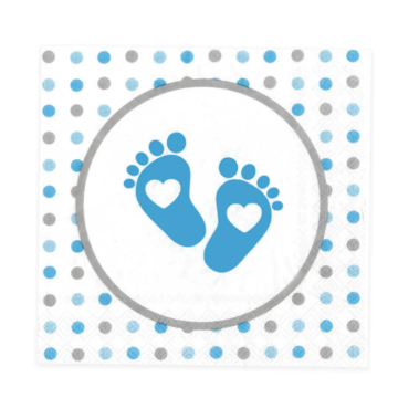 Napkins Blue Paw 20pcs. 33x33cm.