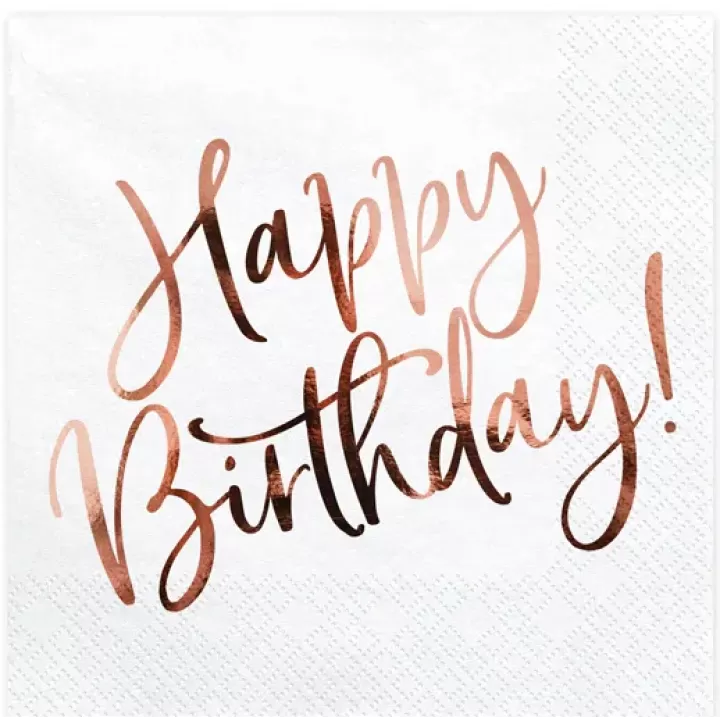 Χαρτοπετσετες Happy Birthday 20τμχ. 33x33εκ.