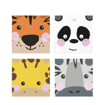 Napkins Jungle Animals 20pcs. 33x33cm.