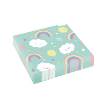 Napkins Rainbow & Cloud 20pcs.