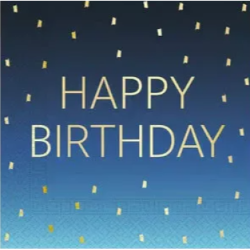 Happy Birthday Blue Napkins (20pcs)