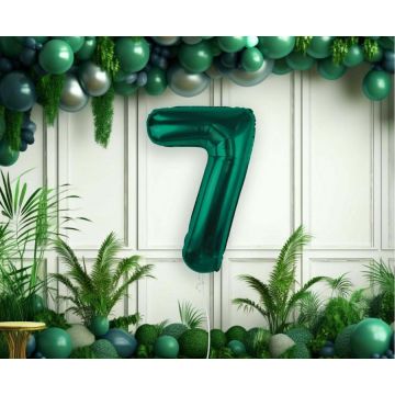 Balloon Number 7 Green 85cm