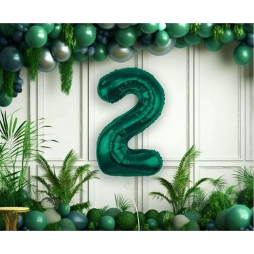 Balloon Number 2 Green 85cm